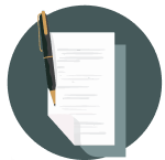 Document with pen for transparent pricing